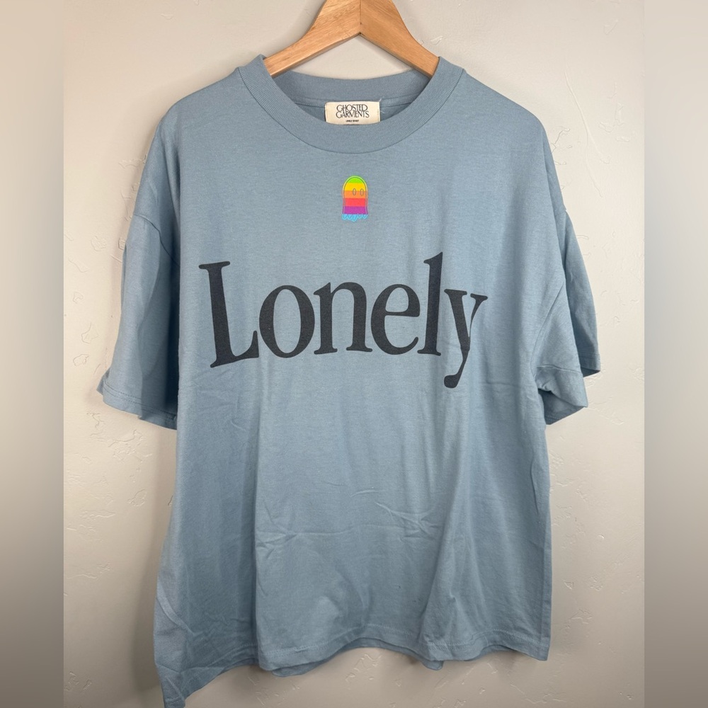 Lonely Ghost Lonely Apple Computer Tee Size Large